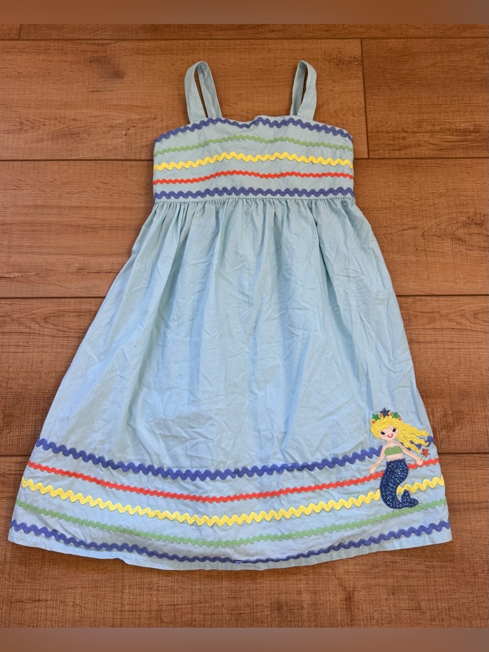 Vintage Gymboree Mermaid Magic Sequin Ric-Rac Dress Size 10